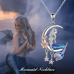 Wholesale Personalized Mermaid Star Multicolor Necklace