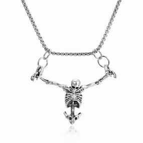 Wholesale Personalized Retro Halloween Punk Style Skull Necklace
