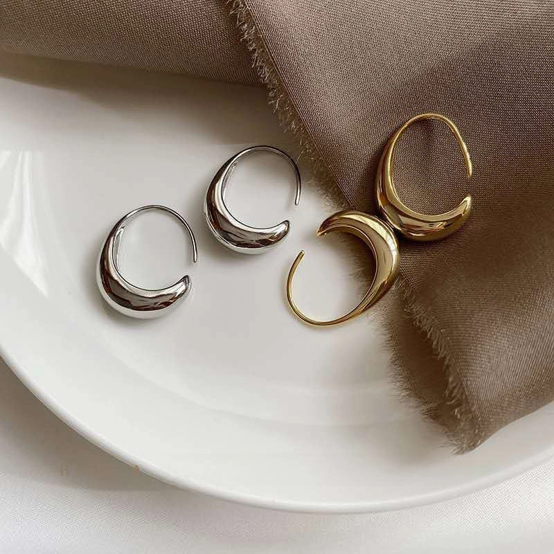 Wholesale Personalized simple glossy cold style ear ring South Korea elegant Net red style fashionable light luxury design small earrings for women