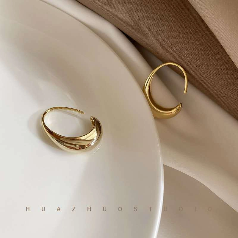 Wholesale Personalized simple glossy cold style ear ring South Korea elegant Net red style fashionable light luxury design small earrings for women