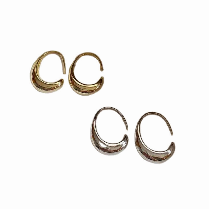 Wholesale Personalized simple glossy cold style ear ring South Korea elegant Net red style fashionable light luxury design small earrings for women
