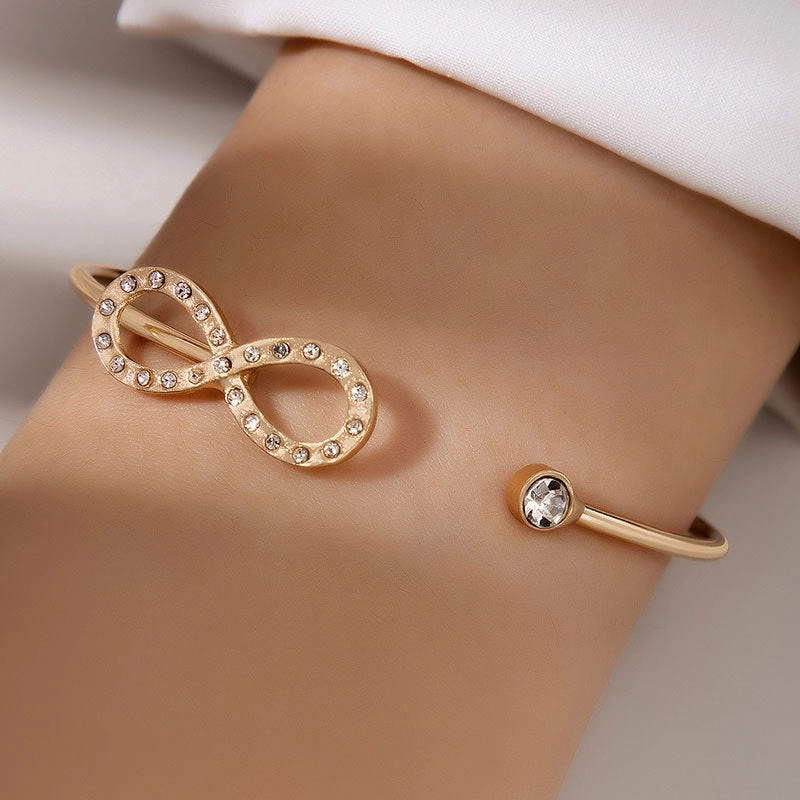 Wholesale Petal Pearl Alloy Open Bracelet