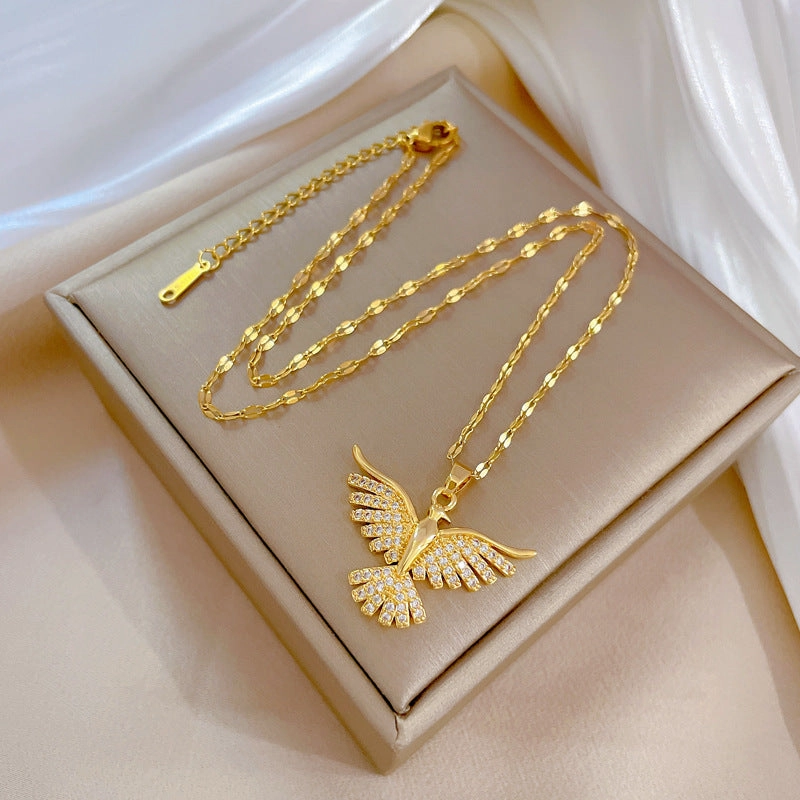 Wholesale Phoenix Wings Stainless Steel Necklaces