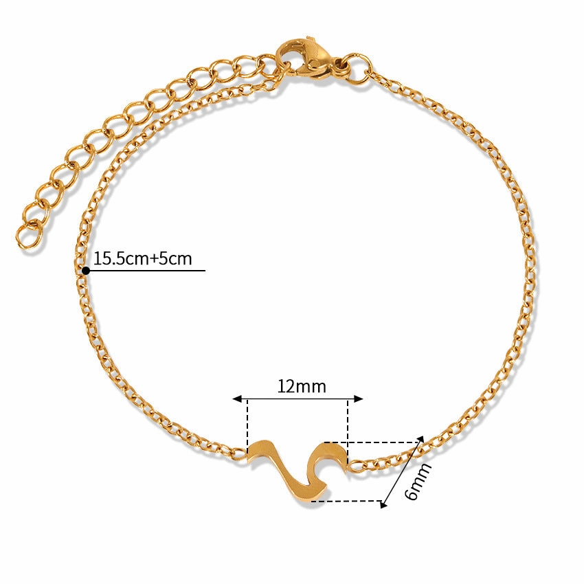Wholesale Pineapple Seagull Coconut High Polished 18k Gold Titanium Steel Bracelet