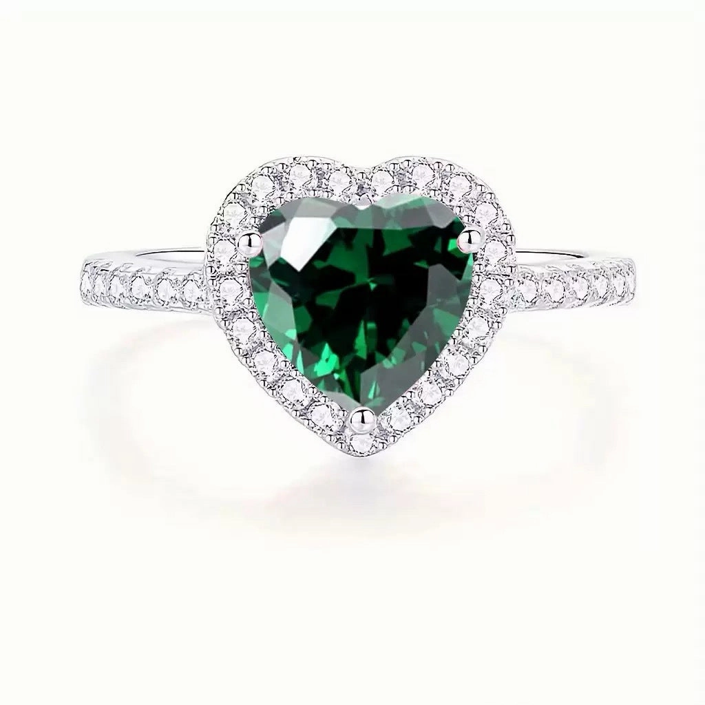 Wholesale Pink heart full diamond ring