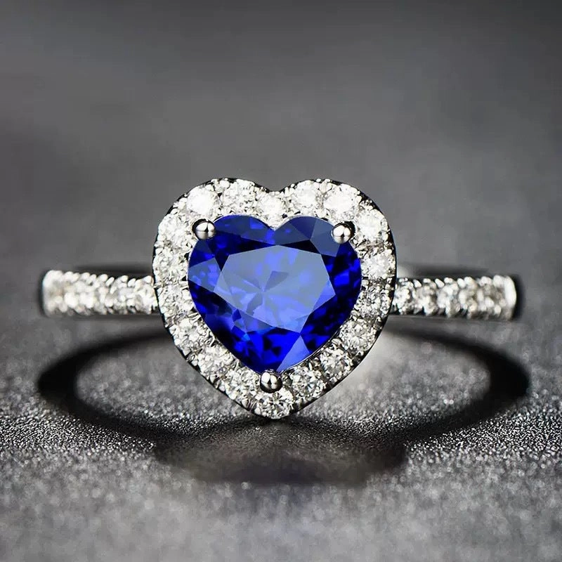 Wholesale Pink heart full diamond ring