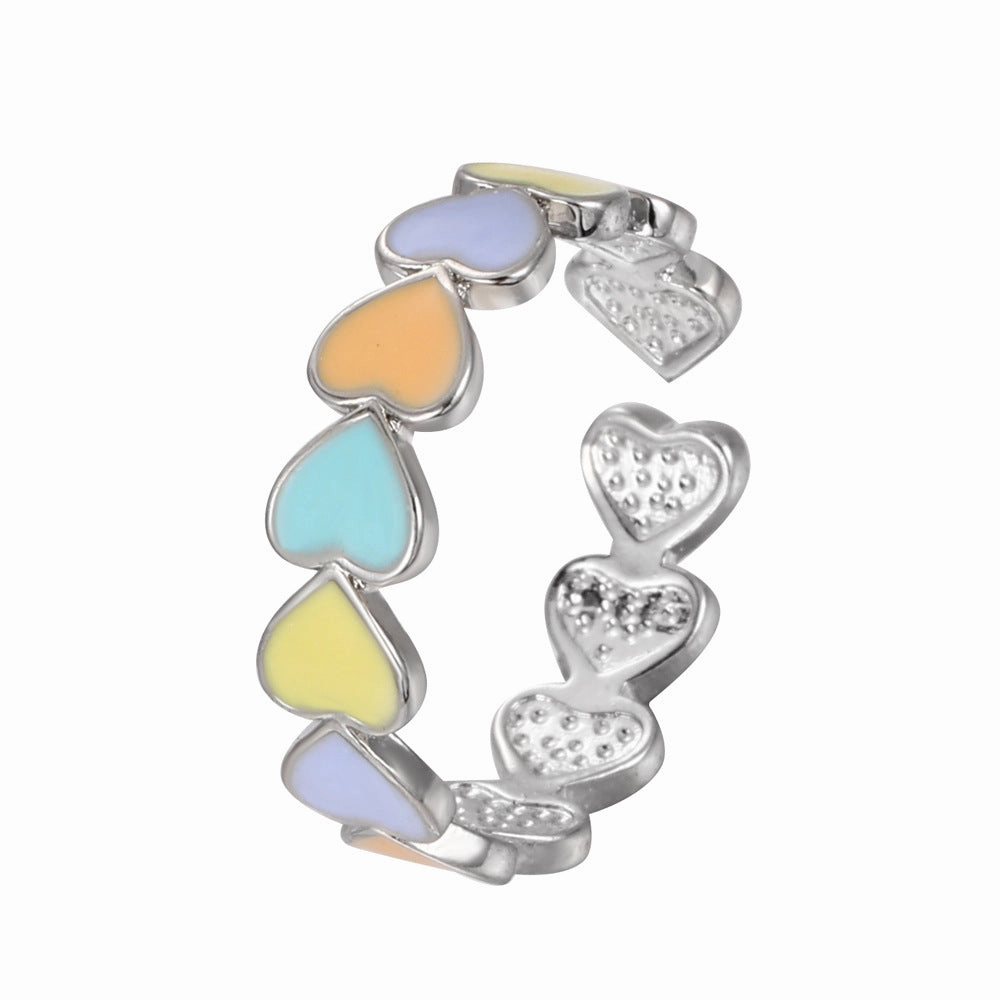 Wholesale Pink Heart Open Ring