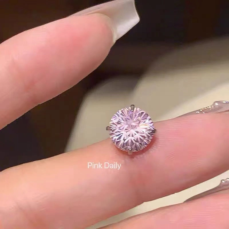 Wholesale Pink zircon cross ear bone studs titanium steel butterfly earrings