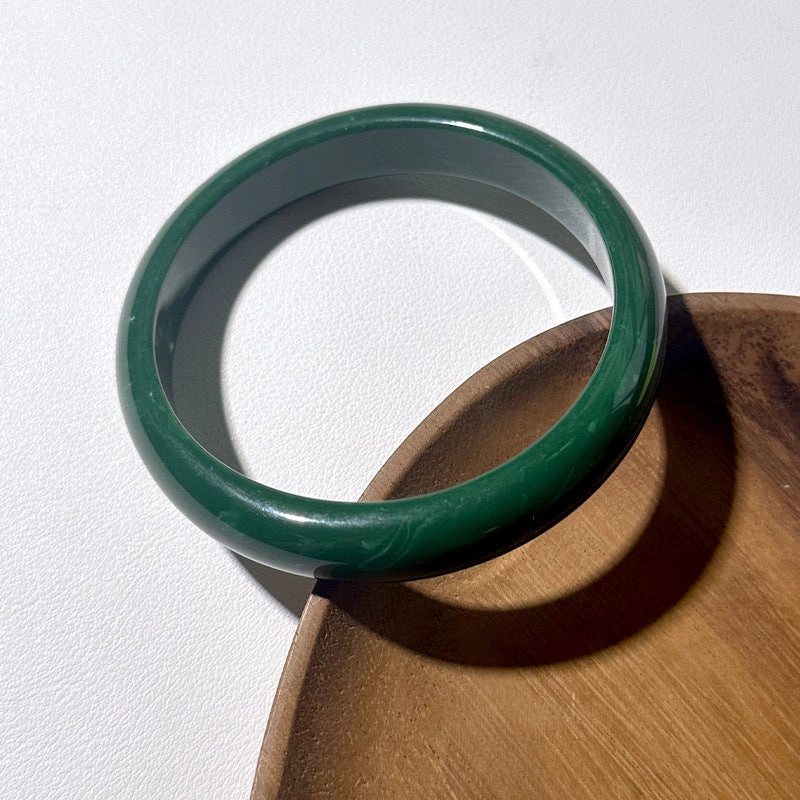 Wholesale plain circle round geometric resin wind color halo bracelet