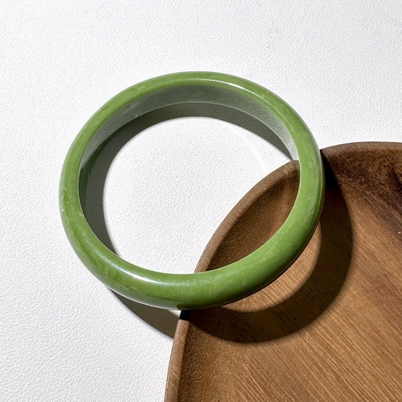 Wholesale plain circle round geometric resin wind color halo bracelet