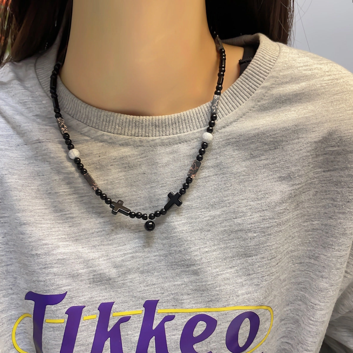 Wholesale Plastic New Chinese Ink Beading Necklace