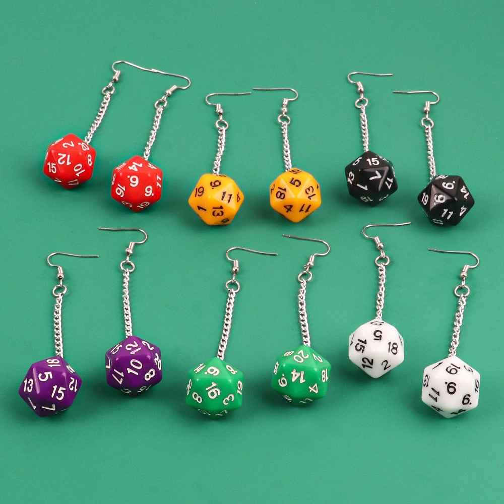 Wholesale Polygon Dice Acrylic Earrings