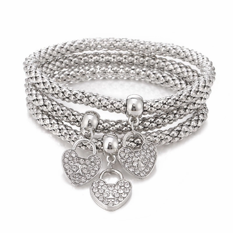 Wholesale Popcorn Chain Three Color Set Bracelet