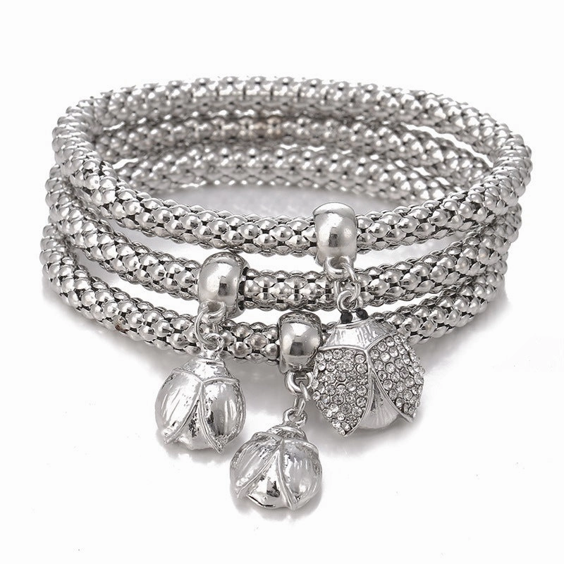 Wholesale Popcorn Chain Three Color Set Bracelet