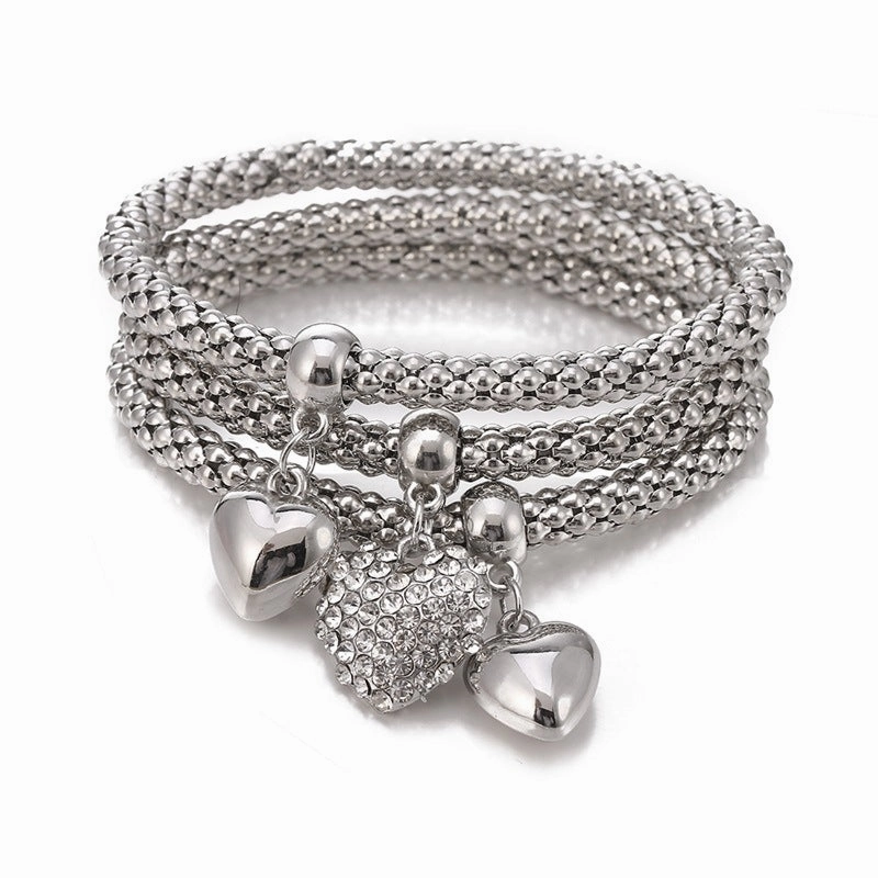 Wholesale Popcorn Chain Three Color Set Bracelet