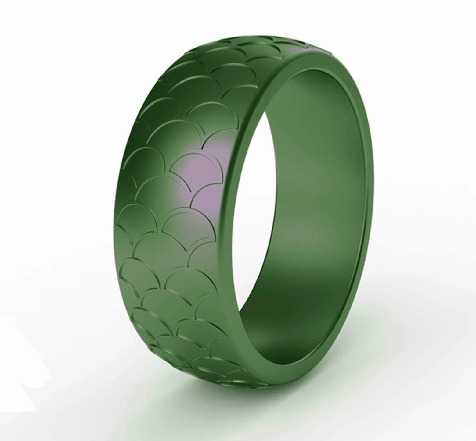 Wholesale popular fish scale pattern silicone ring men's outdoor sports silicone ring