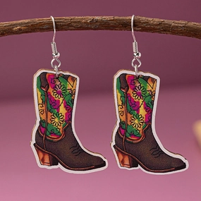 Wholesale popular jewelry 1 pair carnival hat boots earrings ladies