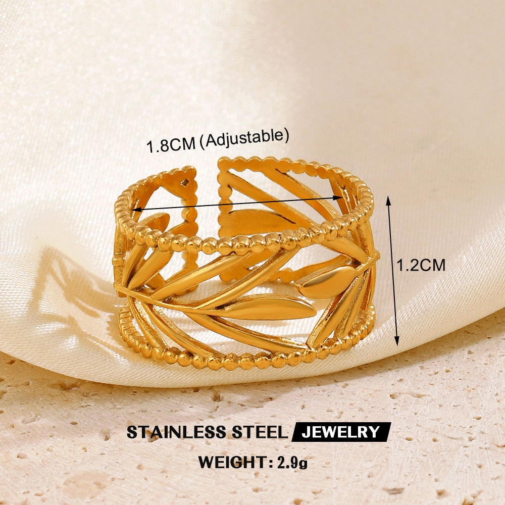 Wholesale Popular Stainless Steel Love Women's Personality Hip Hop Line  Ring