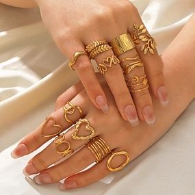 Wholesale Popular Stainless Steel Love Women's Personality Hip Hop Line  Ring