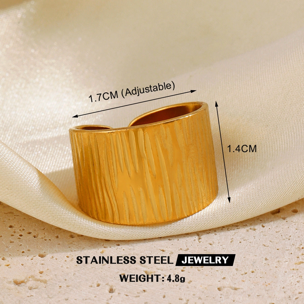 Wholesale Popular Stainless Steel Love Women's Personality Hip Hop Line  Ring