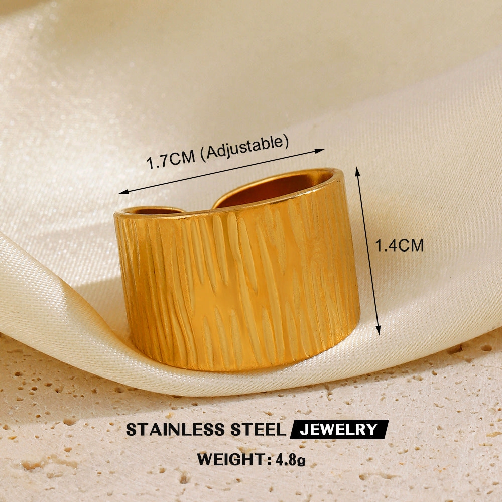 Wholesale Popular Stainless Steel Love Women's Personality Hip Hop Line  Ring