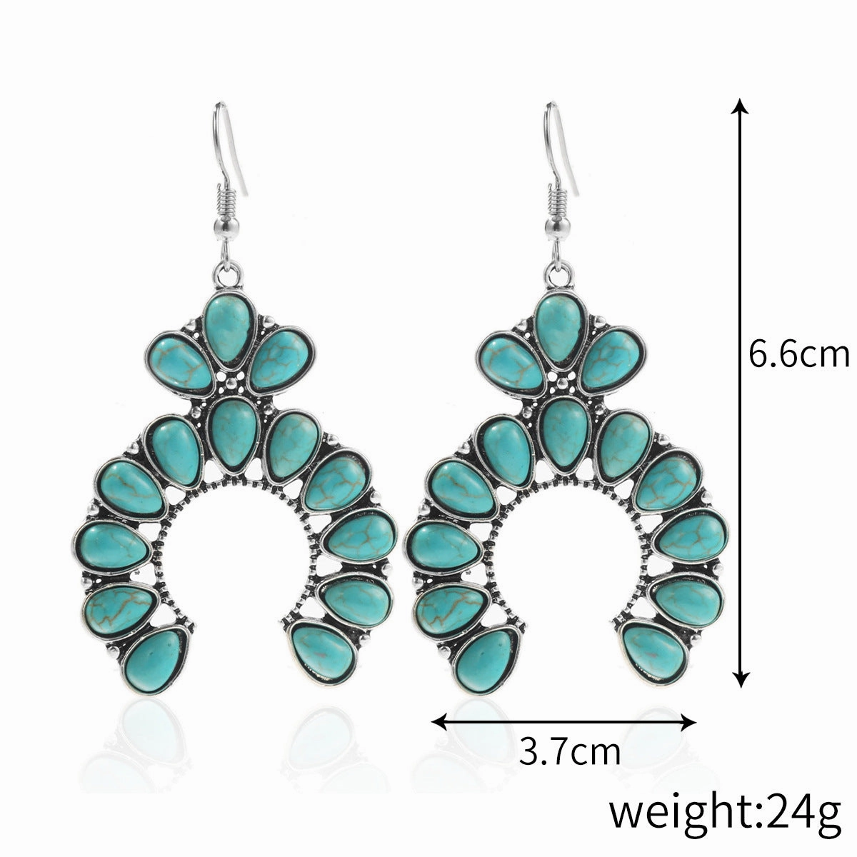 Wholesale Popular Vintage Pearl Pendant, Bohemian Ethnic Jewelry, Turquoise Necklace Earring Set