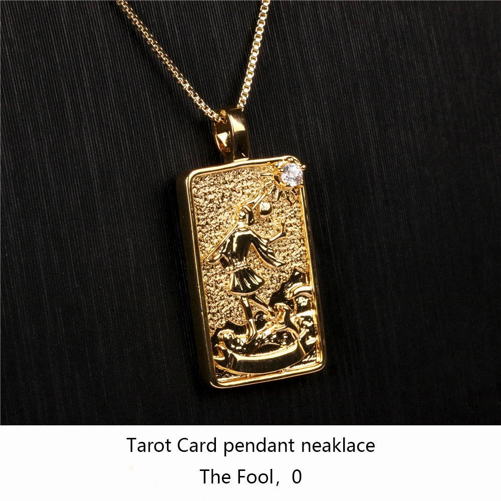 Wholesale Punk Hip Hop Diamond Square Necklace