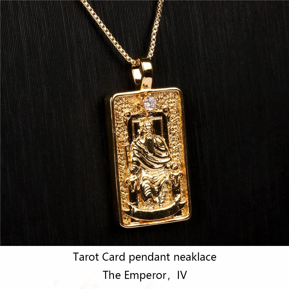 Wholesale Punk Hip Hop Diamond Square Necklace
