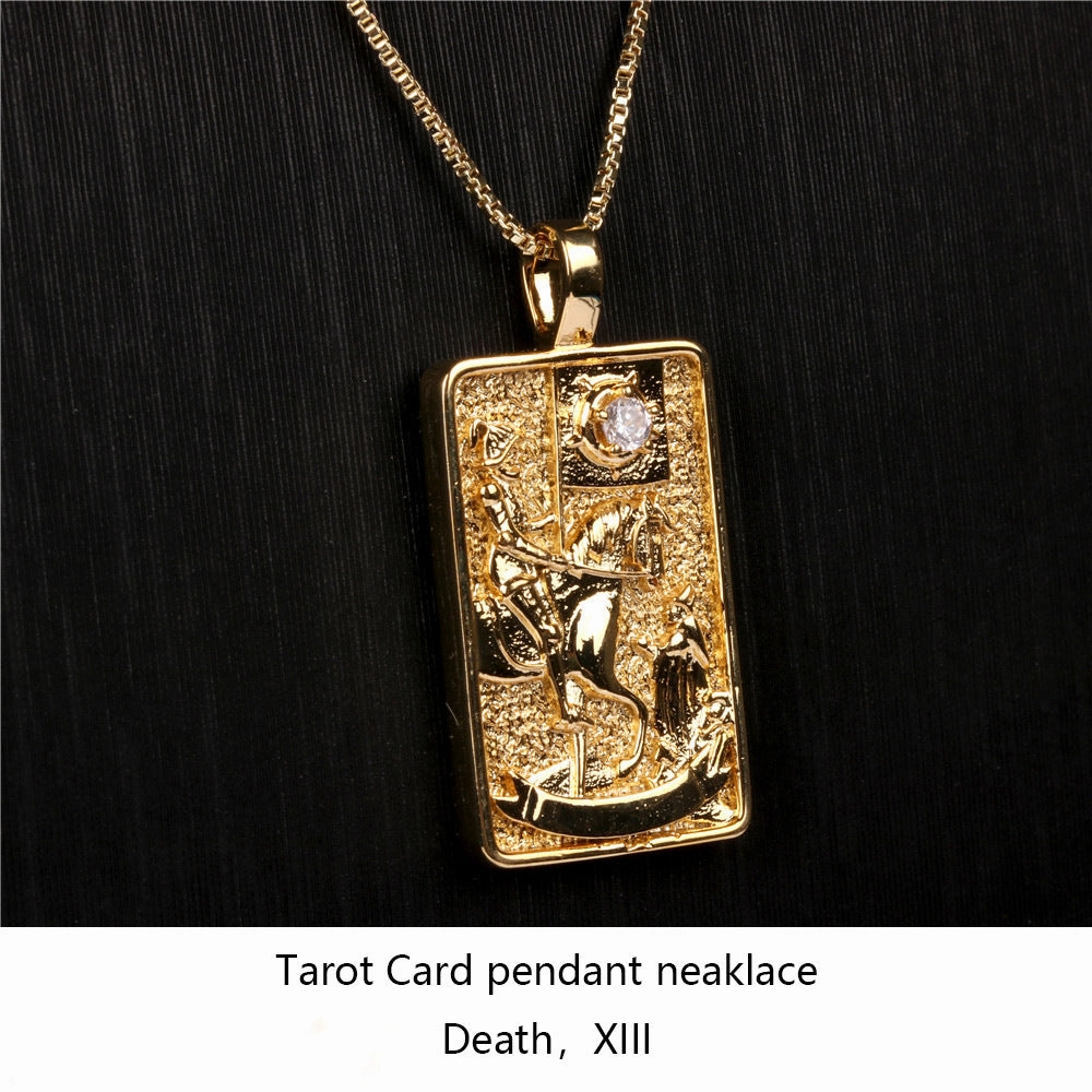 Wholesale Punk Hip Hop Diamond Square Necklace