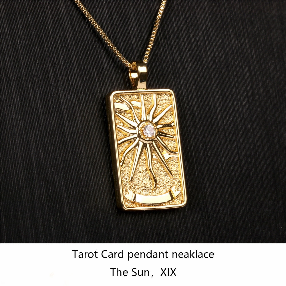 Wholesale Punk Hip Hop Diamond Square Necklace