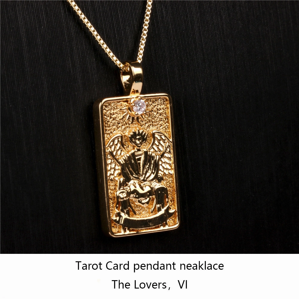 Wholesale Punk Hip Hop Diamond Square Necklace