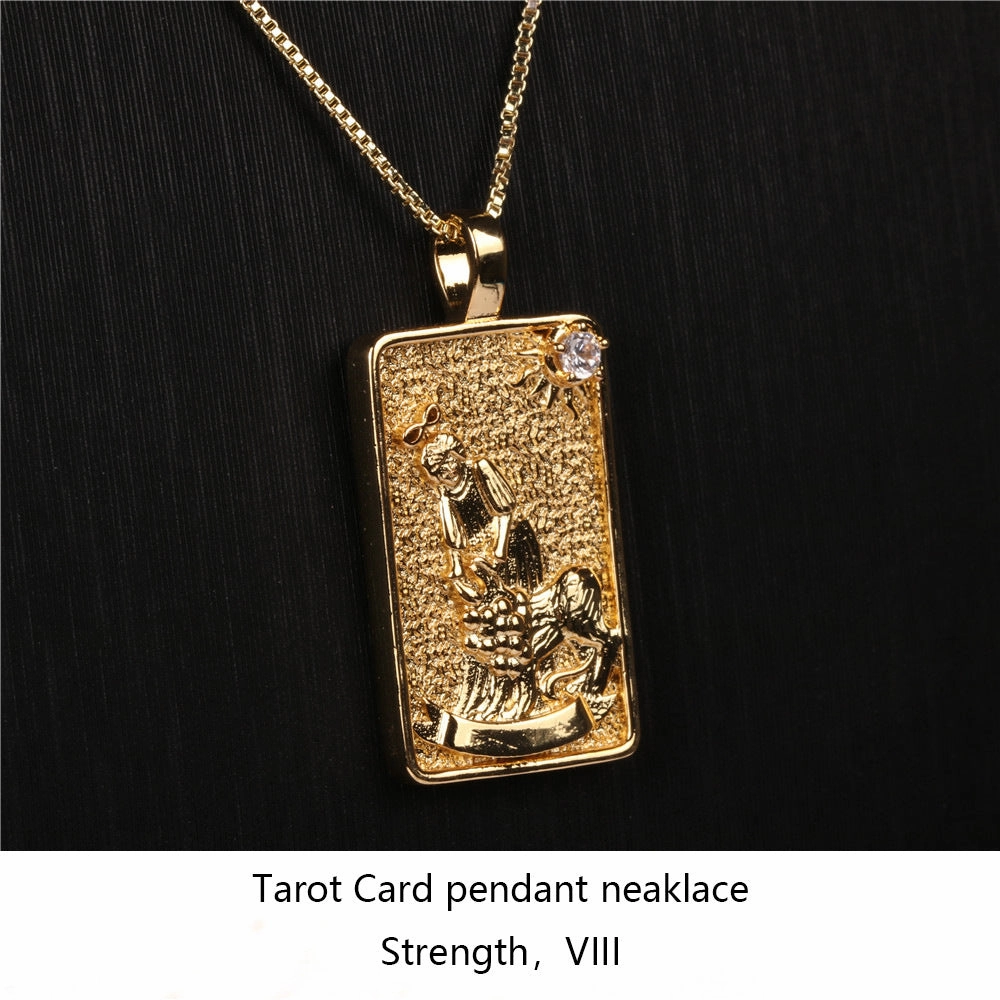 Wholesale Punk Hip Hop Diamond Square Necklace