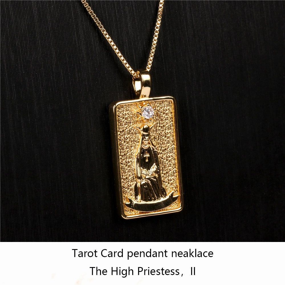 Wholesale Punk Hip Hop Diamond Square Necklace