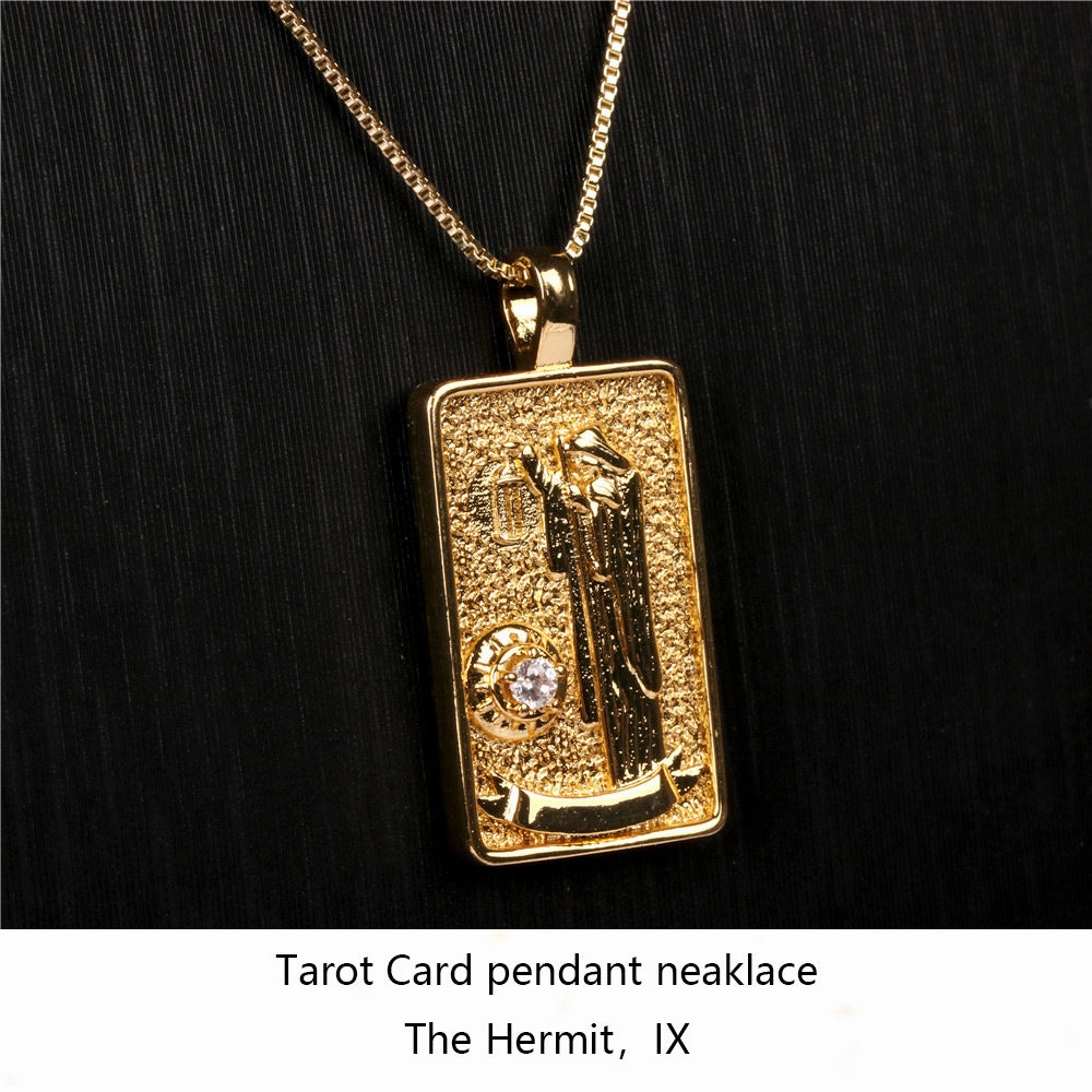 Wholesale Punk Hip Hop Diamond Square Necklace