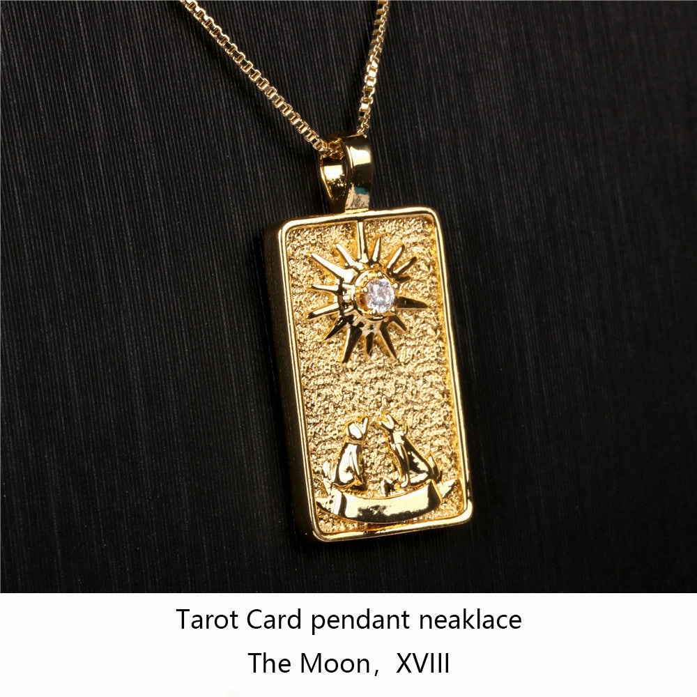Wholesale Punk Hip Hop Diamond Square Necklace