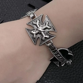 Wholesale Punk Love Cross Bracelet