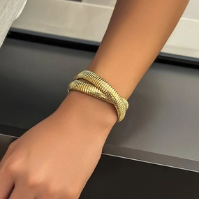 Wholesale Punk Metal Spiral Bracelet