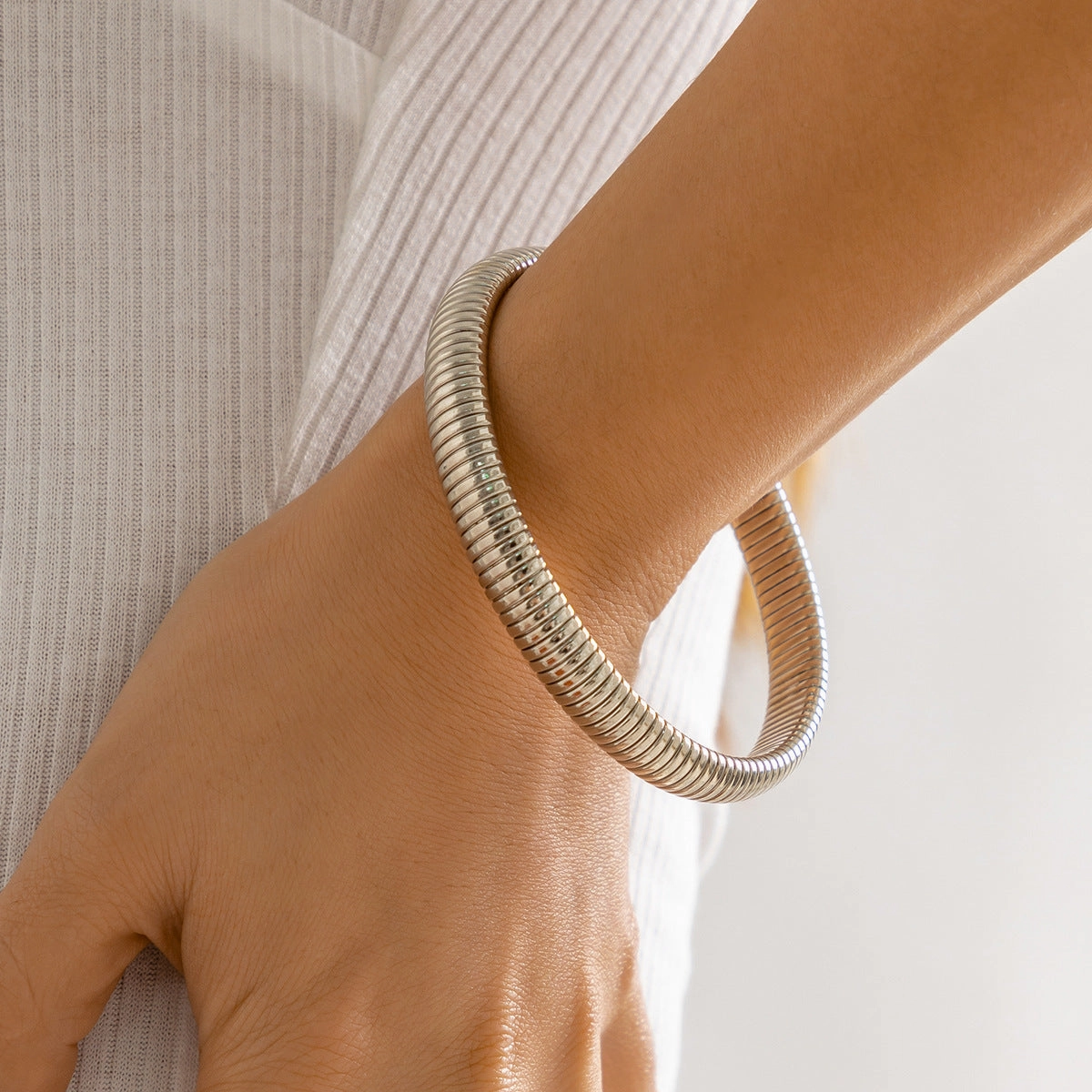 Wholesale Punk Metal Spiral Bracelet