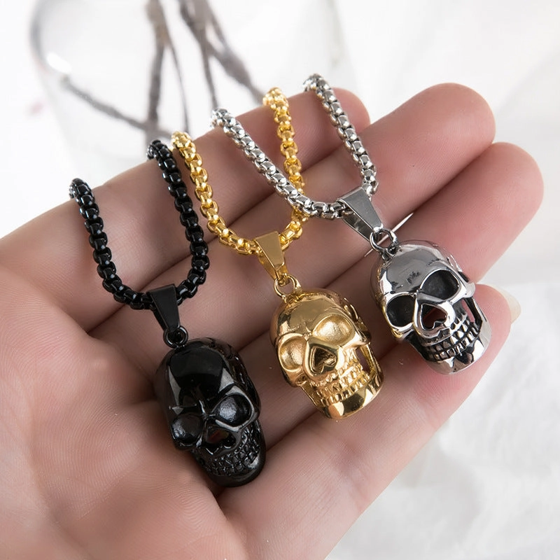 Wholesale Punk Non-mainstream Exaggerated Personality Skull Fashion Necklaces