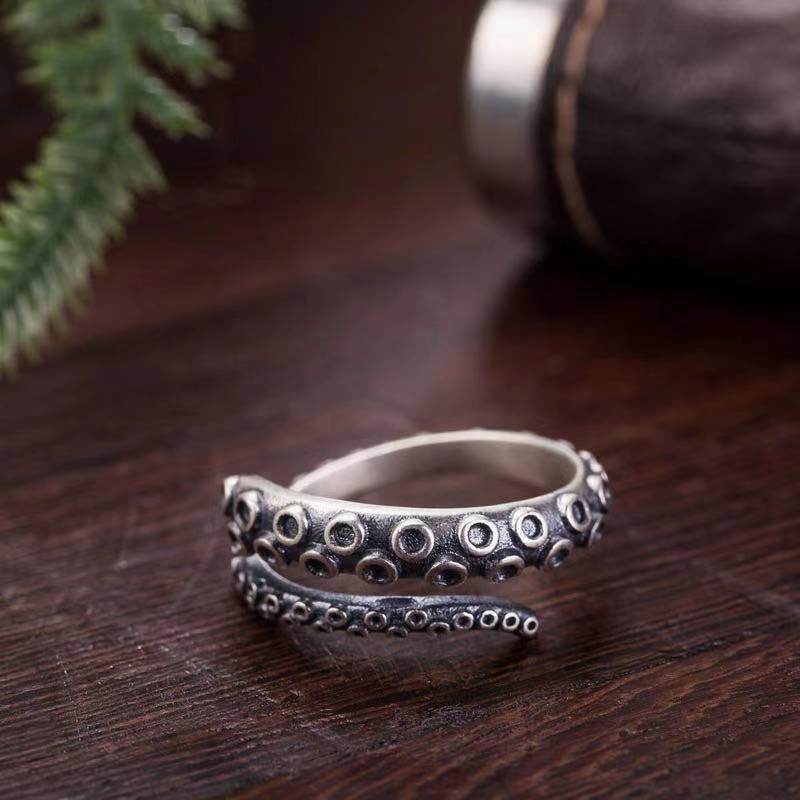 Wholesale Punk Octopus Tentacles Retro Wild Ring