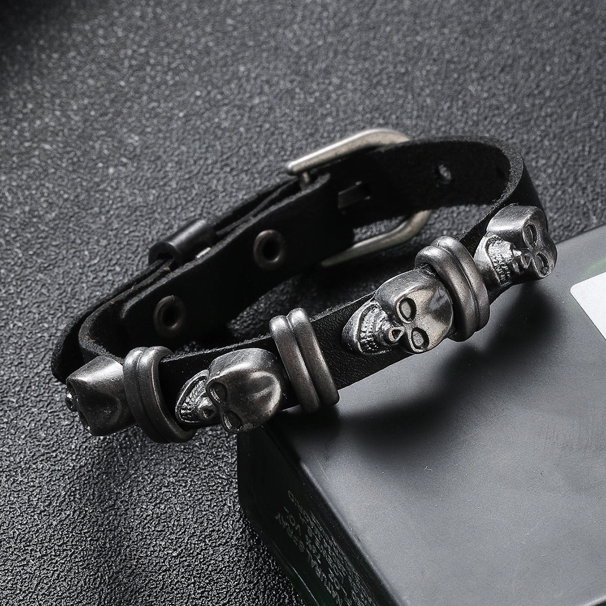 Wholesale Punk Skull Cowhide Bracelets