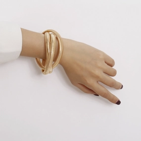 Wholesale Punk Style Three-layer Creative Cross Stacking Bracelet