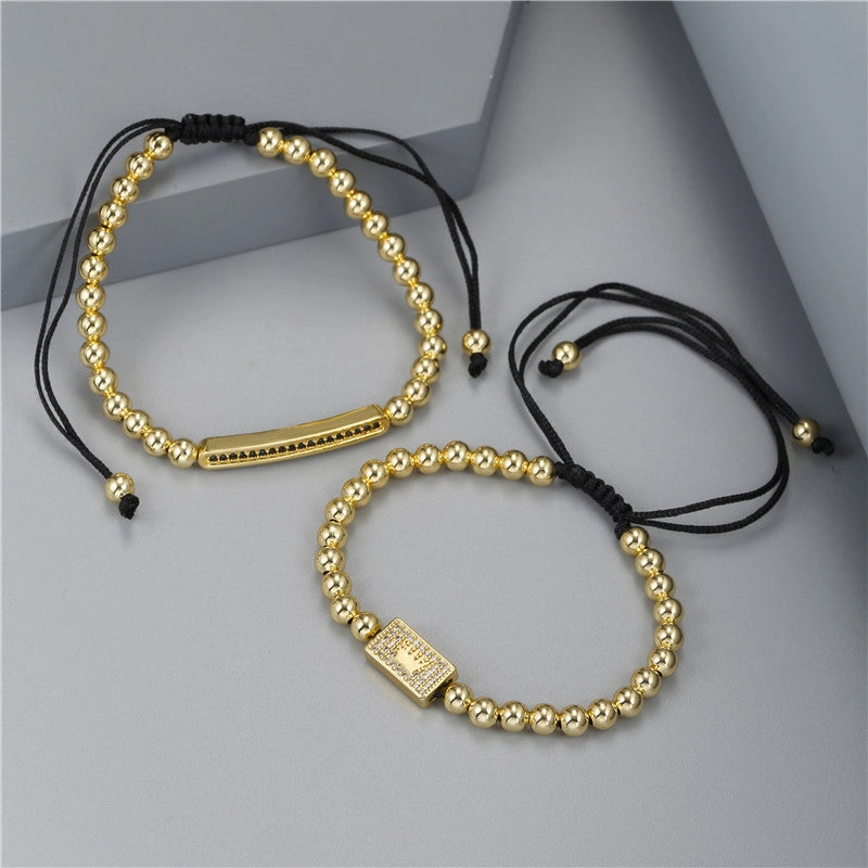 Wholesale Punk Zirconia Crown Adjustable Men's Bracelet