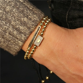 Wholesale Punk Zirconia Crown Adjustable Men's Bracelet