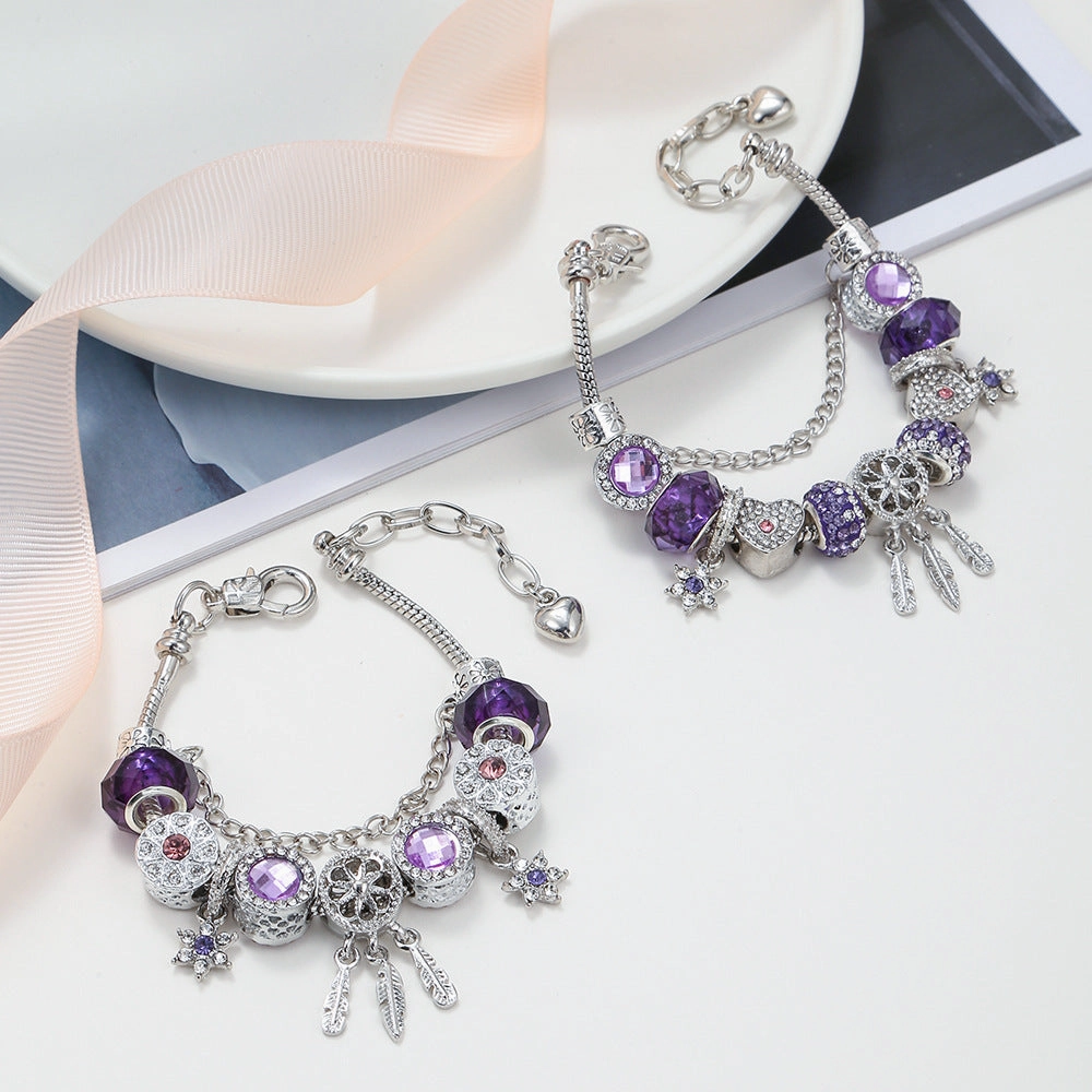 Wholesale Purple Dream Catcher Hexagram Bracelet