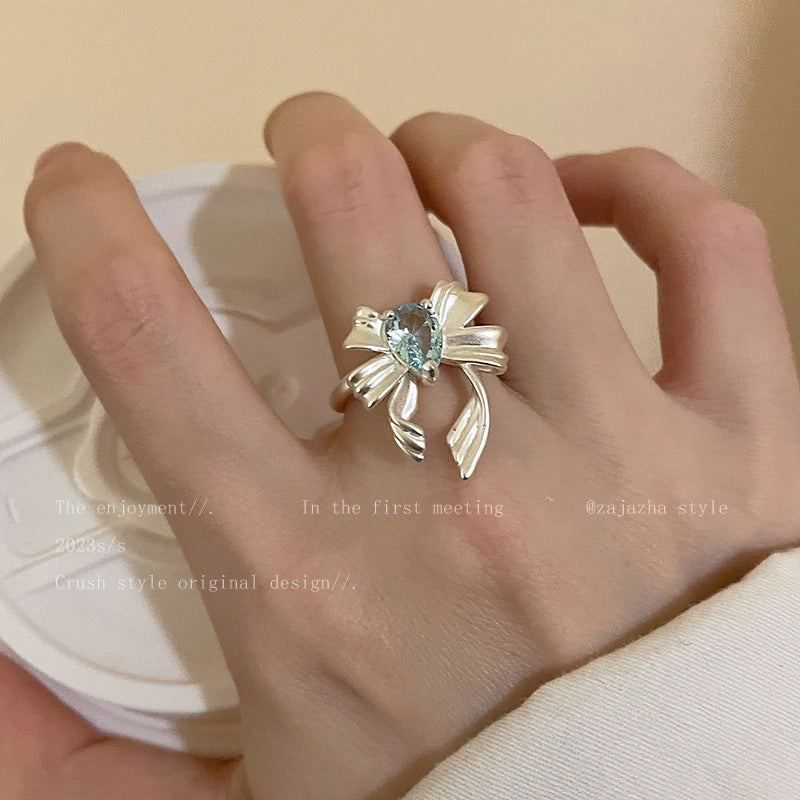 Wholesale Rainbow Tourmaline Ring Fashion Multi-Treasure Beaded Ring