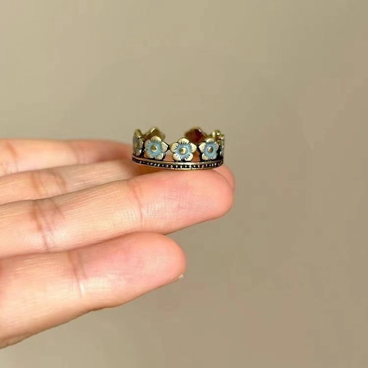 Wholesale Rainbow Tourmaline Ring Fashion Multi-Treasure Beaded Ring