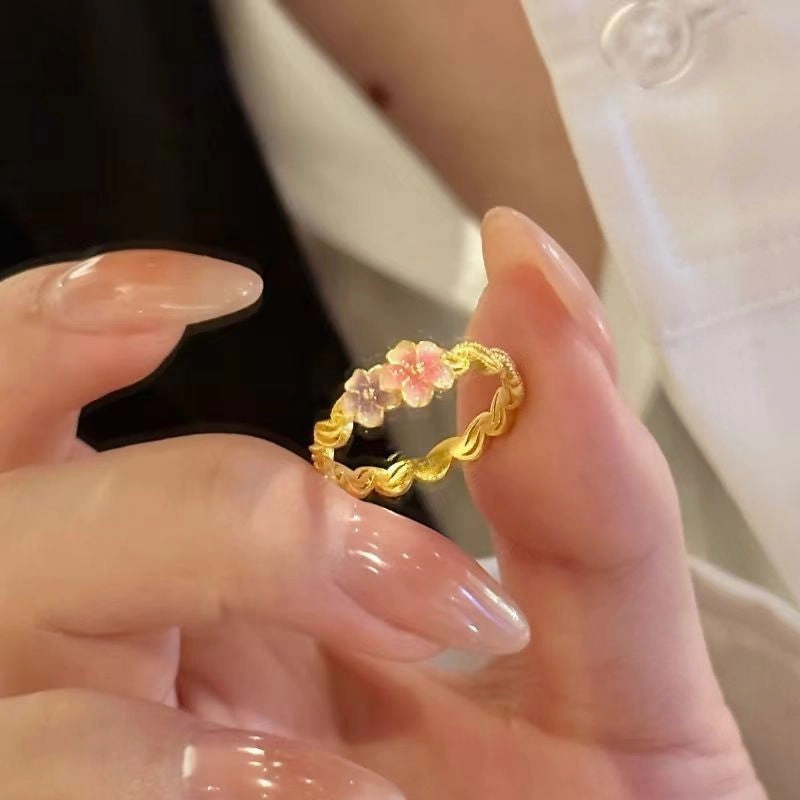 Wholesale Rainbow Tourmaline Ring Fashion Multi-Treasure Beaded Ring