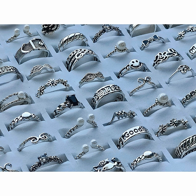 Wholesale Random 50pcs/100pcs Alloy Rings