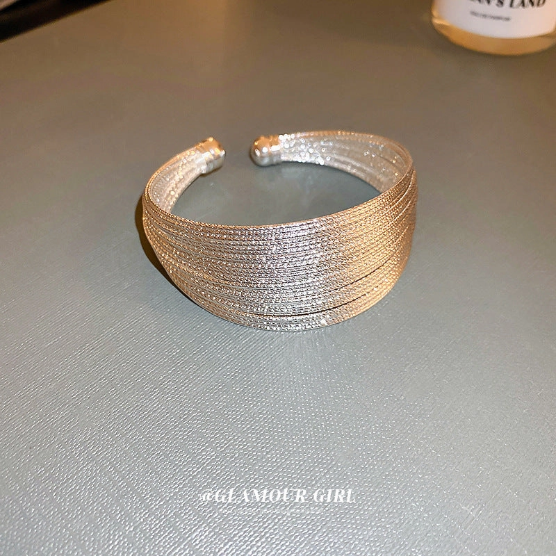 Wholesale Real Gold Electroplated Multi-layer Open Bracelet